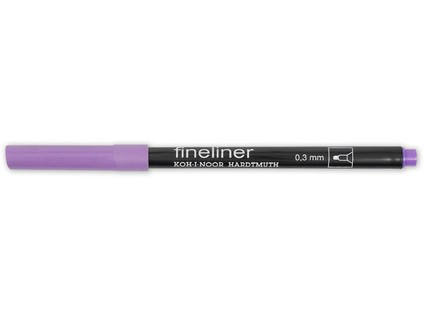 Линер 0,3мм "Fineliner", бледно-фиолетовый, Koh-I-Noor/7770212101KS (12)