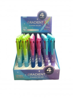 Авторучка гелевая 0,5мм 4 цвета Магистр "Градиент" со стираемыми чернилами, MP-336, (36)