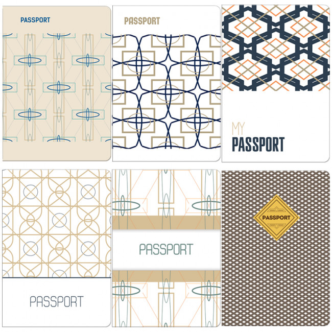 Обложка для паспорта ПВХ, "In brown" ассорти (100)