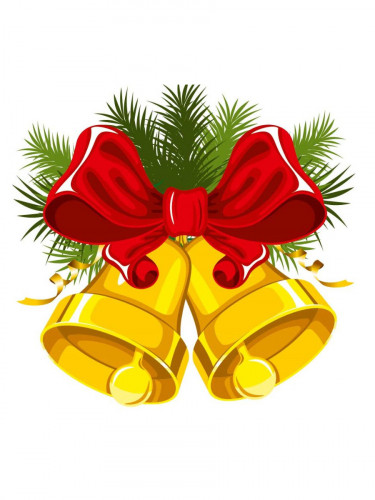 Силиконовая новогодняя наклейка Колокольчик 20*20 см "Собственная разработка" НУ-4965