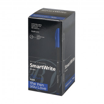 Ручка шариковая 0.5мм синяя "SmartWrite Black", черный цвет корпуса, BV/20-0328/01 (50)