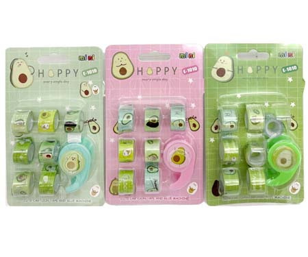 Скотч декоративный 11мм CH-231 "Авокадо" 7 видов+диспенсер, на блистере №E-1010 (24) Скотч декоративный 11мм CH-231 "Авокадо" 7 видов+диспенсер, на блистере №E-1010 (24)