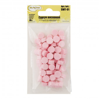 Сургуч 20г восковой. св.св розовый матовый. Mr.Painter/SWT-01 02