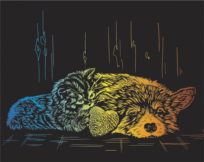 Гравюра 20 x 25.5 см "Сладкая парочка" мульти, Hobbius/SGHK №51 Гравюра 20 x 25.5 см "Сладкая парочка" мульти, Hobbius/SGHK №51