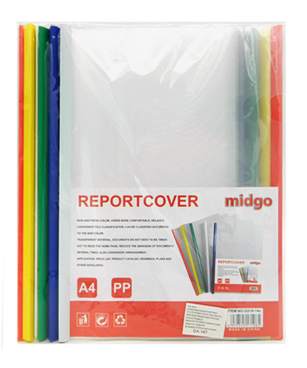 Скоросшиватель c планкой (папка с планкой) А4 , 10 мм, до 65 л. DA-147, цвета ассорти, прозрачный №Q310 (10/600)