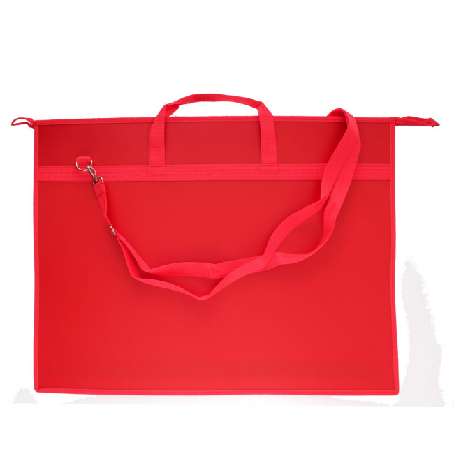 Папка А2 для художника, пластик, на молнии сверху, 1отд,, красная, Оникс/ПР 6 10727