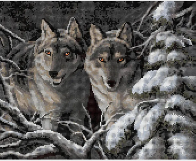 Алмазная мозаика 40*50 на подрамнике "Разбойники. Данчурова Т.", полная выкладка, ALM079