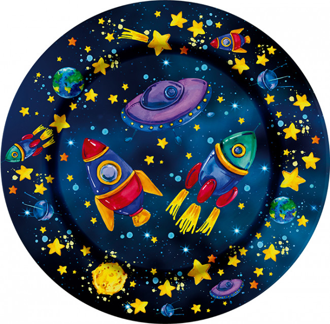 Тарелка бум 18 см "Космос", 6шт, Микрос/ч35929