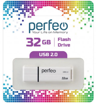 Флеш накопитель (память) USB 32GB C01G2 White Perfeo (5)