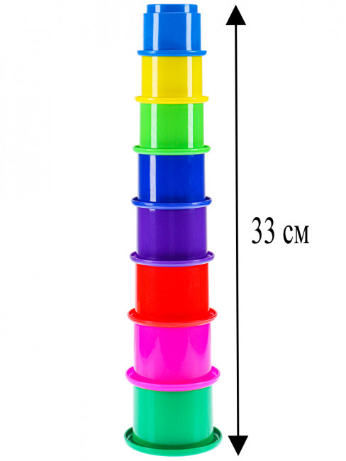 Пирамидка маленькая № 1, 8 шт формочек, Рыжий Кот/И-0353
