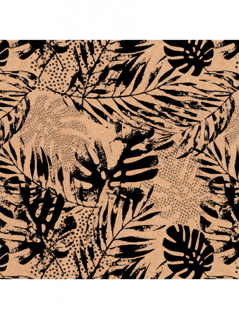 Упаковочная KRAFT бумага Тропики (10 л в рулоне, 70 Х 100 см) УБ-2167