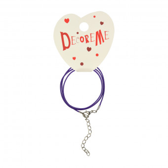 Шнурок 41см с застежкой вощеный, ассорти, BV/2-155/09 (15)