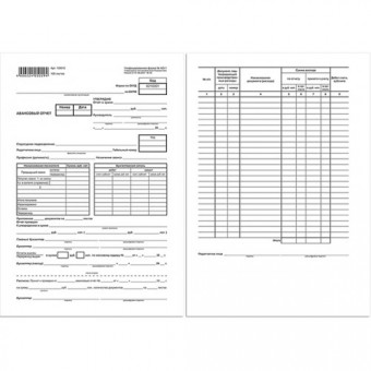 Бланк бухгалтерский "Авансовый отчет" А4, 100 л, газет.