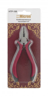 Пассатижи 4.5" комбинированные, металлические, Micron/HTP-100