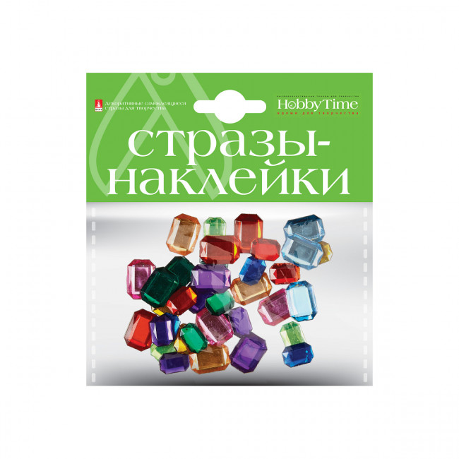 Стразы- наклейки "Кристаллы прямоугольные", №9, BV/2-094/09
