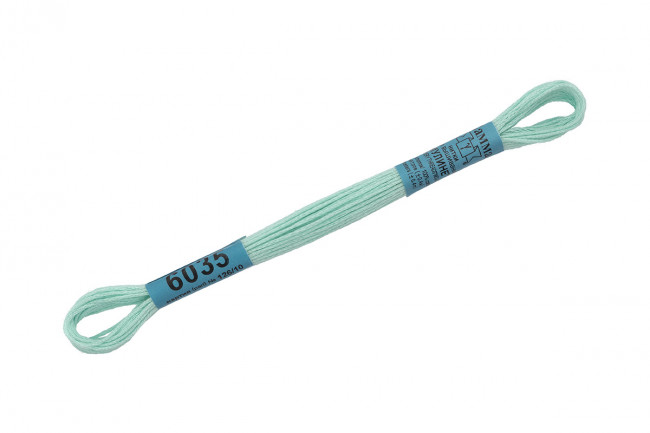 Нитки для вышивания "Gamma"    мулине  ( 3173-6115 )  100% хлопок     8 м №6035 св.бирюзовый