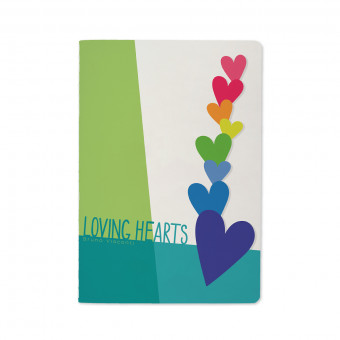 Тетрадь 40 клетка "Loving hearts" сшивка, BV/7-40-001/75 (24)