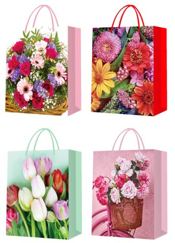 Пакет 26*32*10см подарочный "Весенние цветы", цвет ассорти, 3120 (12) Пакет 26*32*10см подарочный "Весенние цветы", цвет ассорти, 3120 (12)