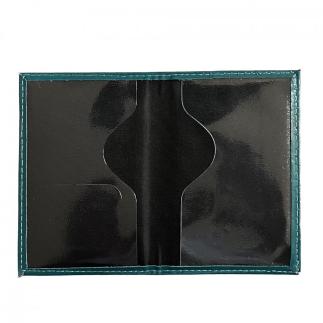 Обложка на паспорт WENZER OFFiCE, паспорт из натур.кожи с кокардой ф/з, бирюза