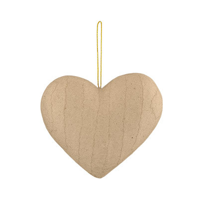 Заготовка 10 х 12 х 4,5см "Сердце" из папье-маше, для декорирования, Love2art/PAM-081