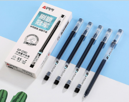 Ручка гелевая черн., 0,5мм, игольчатый стержень Aodemei GP-030 (12)