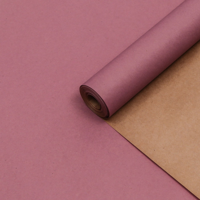 Бумага подарочная "Лаванда" (крафт) рулон 0,7х10м, 23791