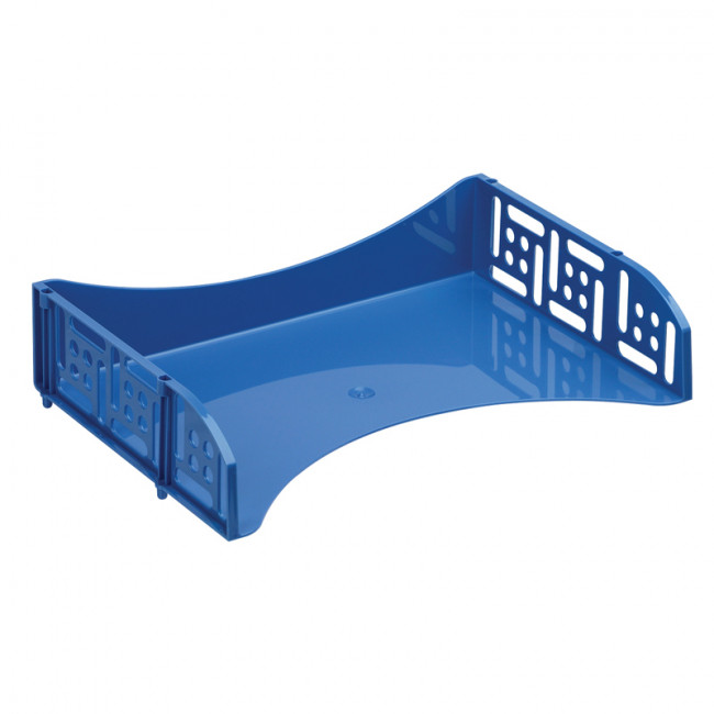 Лоток L 335мм для бумаг, горизонтальный "Field", сине-голубой, СТАММ/ЛТГ-13688/ЛТ840 (4)