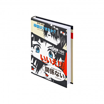Блокнот-престиж А6 160л клетка "Manga anime", сшивка, BV/3-160-002/40 (16)