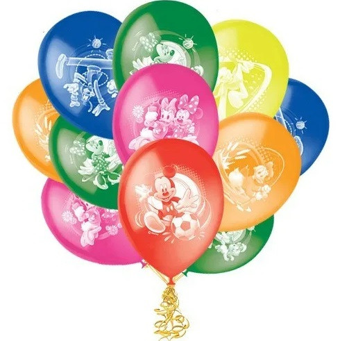 Воздушный шар размер №12, "Мультики" пастельный (50)