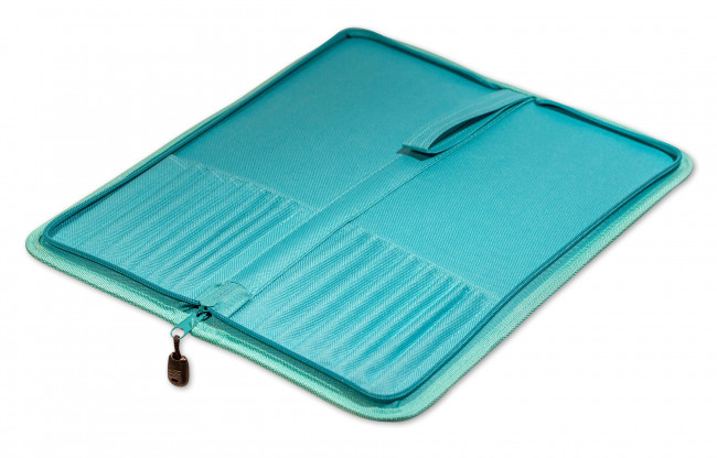 Пенал для кистей на длинной ручке, 16 отд., бирюзовый, Pinax/ZIPCASE-L-T Пенал для кистей на длинной ручке, 16 отд., бирюзовый, Pinax/ZIPCASE-L-T