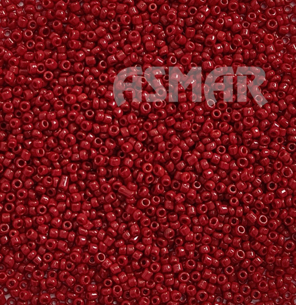 Бисер "ASMAR" размер №12, вес: 450 г, бордовый глянцевый, непрозрачный