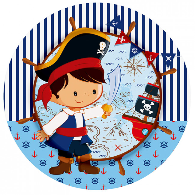 Тарелка бум 18 см "Приключения пирата", 6шт, Микрос/Ч30562