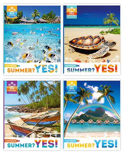 Тетрадь 96л. клетка Sea vacation! ассорти (БиДжи) (5/50)