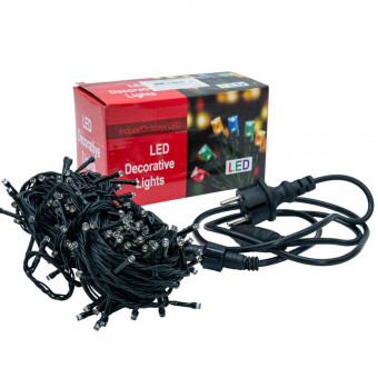 Электрическая гирлянда 200 лампочек 20м, светодиодная, теплый белый свет с мерцанием, Микрос/ч56430