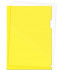 Папка-уголок A4 180мкм, гладкая фактура, полупрозрачная желтая, Attomex/3074724