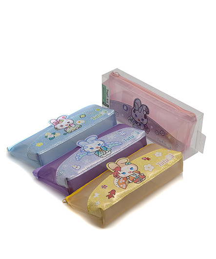 Пенал "Зайка" косметичка из сетки, рисунок с блестками, цвета ассорти, QYF-33/1 TR-AA03559 (1/4/240) Пенал "Зайка" косметичка из сетки, рисунок с блестками, цвета ассорти, QYF-33/1 TR-AA03559 (1/4/240)