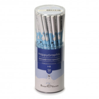 КАРАНДАШ ЧЕРНОГРАФИТОВЫЙ "HappyGraphix" ВЕСЕЛАЯ СОБАЧКА НВ 21-0030/32