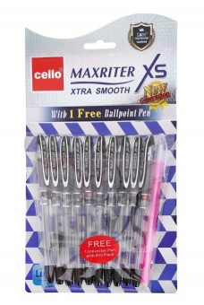 Ручки шариковая чёрная 0,7мм "MAXRITER XS", 10+1, Cello