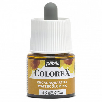 Акварельные чернила 45мл "Colorex" во флаконе с пипеткой, охра желтая, PEBEO/417043