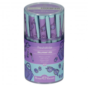 Ручка шариковая 0,7мм синяя «FreshWrite. Life Style. Lilac dream», BV/20-0214/83 (24)