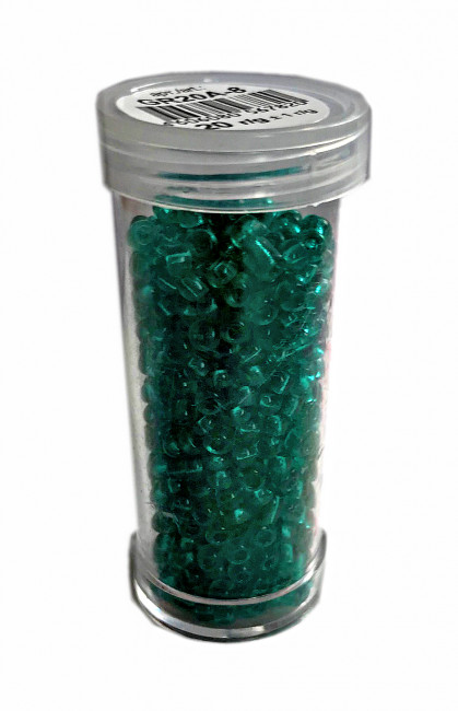 Бисер в тубе 08/0  (0001-0021А) 20г №0020А зеленый, Zlatka