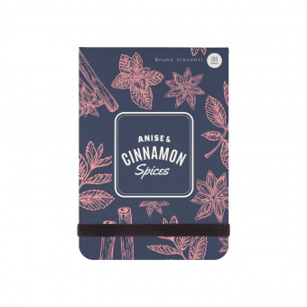 Записная книжка А6 100л клетка "Специи и пряности.Cinnamon", вертикальный формат, BV/3-476/06 (12)