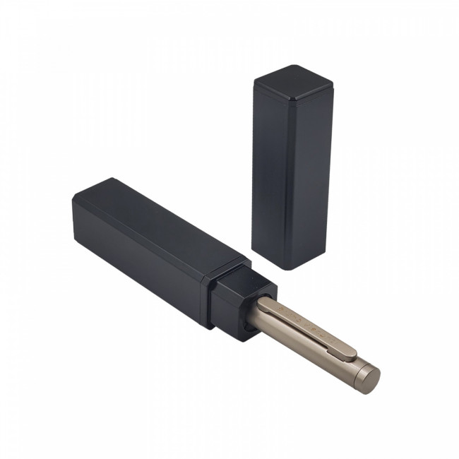 Ручка автоматическая 1,0мм синяя "Firenze", в метал. тубусе, черный корпус, BV/20-0303/03