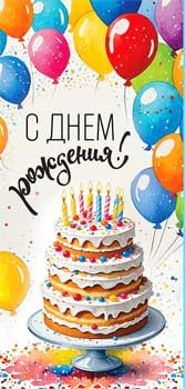 Конверт для денег "С днем рождения!", 90-270-c (10)