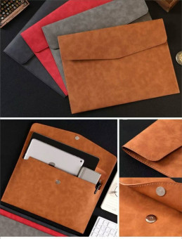 Папка А4 для документов, кожаная, на магните, цв. ассорти, Cobest/A4-8801