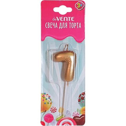 Свеча-цифра для торта "deVENTE. Воздушный шарик" 7, размер свечки 4,2x3,0x1,4 см, цвет золотистый, в пластиковой коробке с подвесом Свеча-цифра для торта "deVENTE. Воздушный шарик" 7, размер свечки 4,2x3,0x1,4 см, цвет золотистый, в пластиковой коробке с подвесом