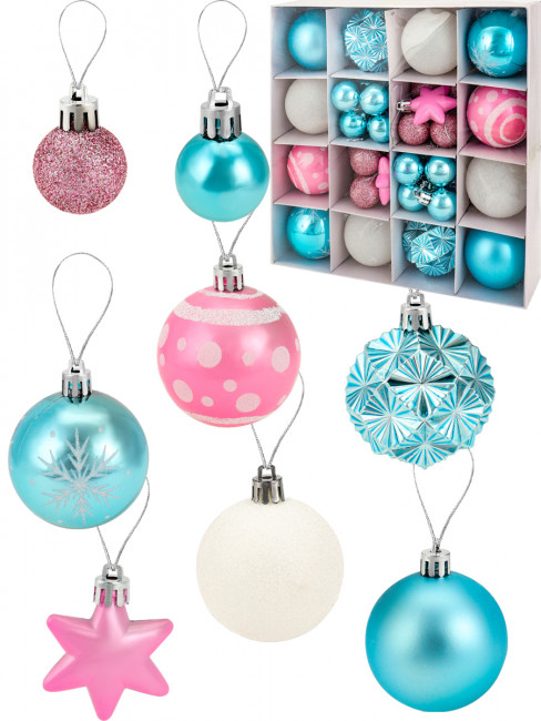 Набор шаров "Стильные тона" ёлочных, 28шт, MILAND/НШ-1500 Набор шаров "Стильные тона" ёлочных, 28шт, MILAND/НШ-1500