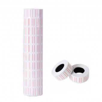 Ценник белый с красной полоской, 21*12мм, 400 шт WENZER OFFICE (10/100) Ценник белый с красной полоской, 21*12мм, 400 шт WENZER OFFICE (10/100)