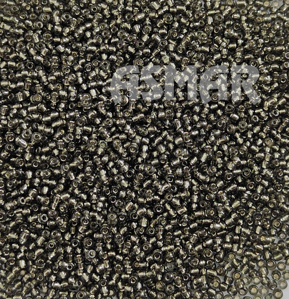 Бисер "ASMAR" размер №12, вес: 450 г, графит, внутреннее серебрение