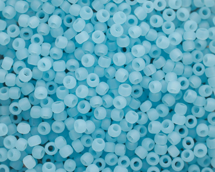 Бисер "ASMAR" размер №6, вес: 450 г, голубой матовый